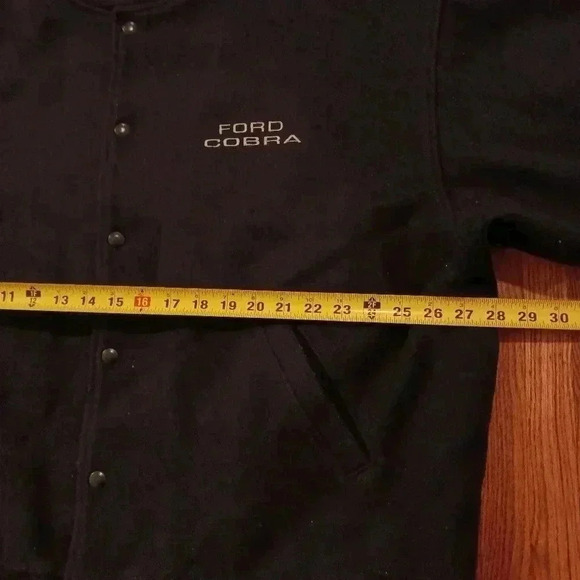 Ford Mustang Cobra Mens Wool Bomber Jacket Size 2XL Lamasz Sport - Picture 9 of 9